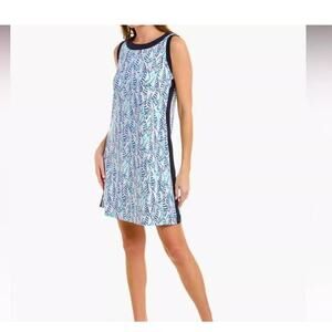 Duffield Lane Claire dress small sleeveless nautical sailboat print midi beach